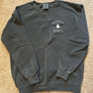 Comfort Colors Spooky Season Embroidered Sweatshirt